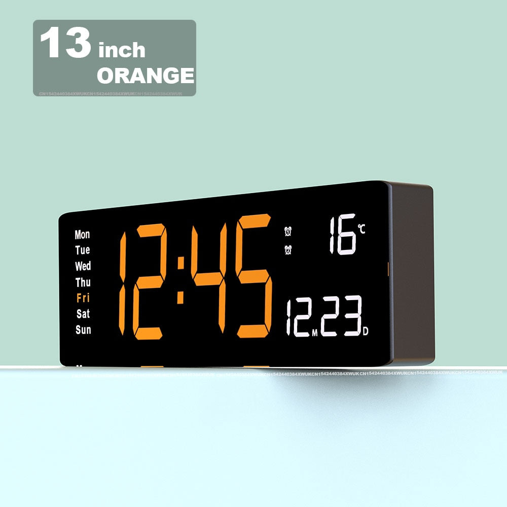 Digital Remote Control Wall Clock