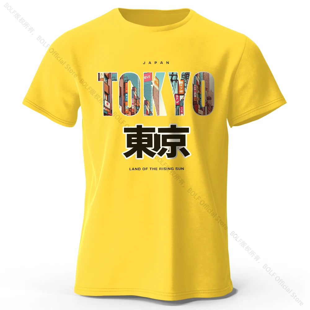 Tokyo Printed Fashion Forward 100% Cotton Ultra Soft Round Neck Short Sleeve T-Shirt