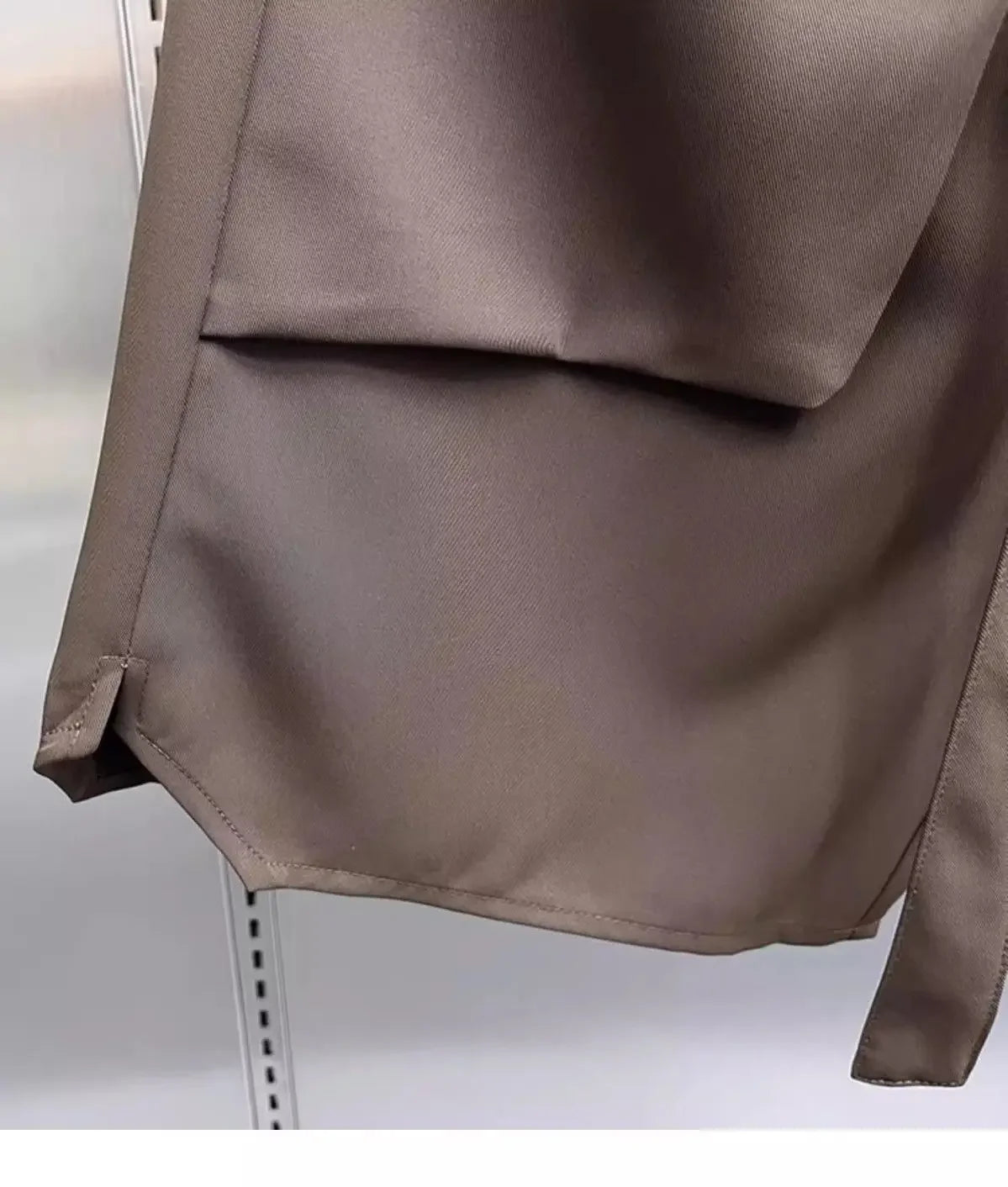 Men's Summer Pure Color Coffee Drawstring Casual Ice Silk Shorts