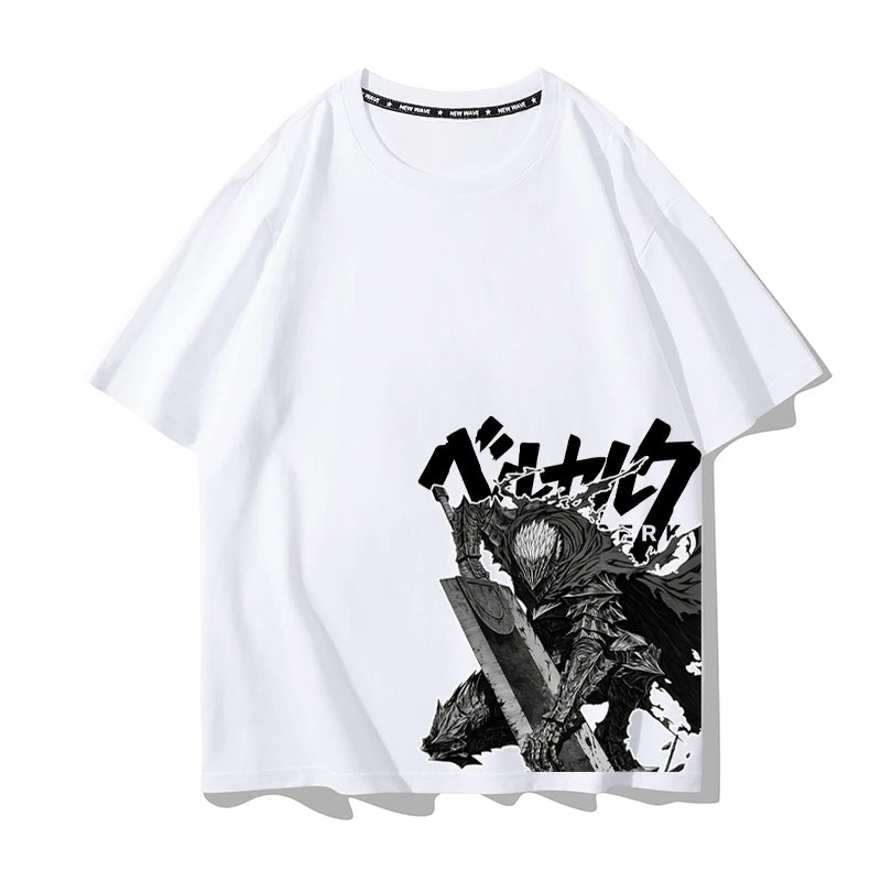 Warrior Japanese Anime Summer Men's T-shirt