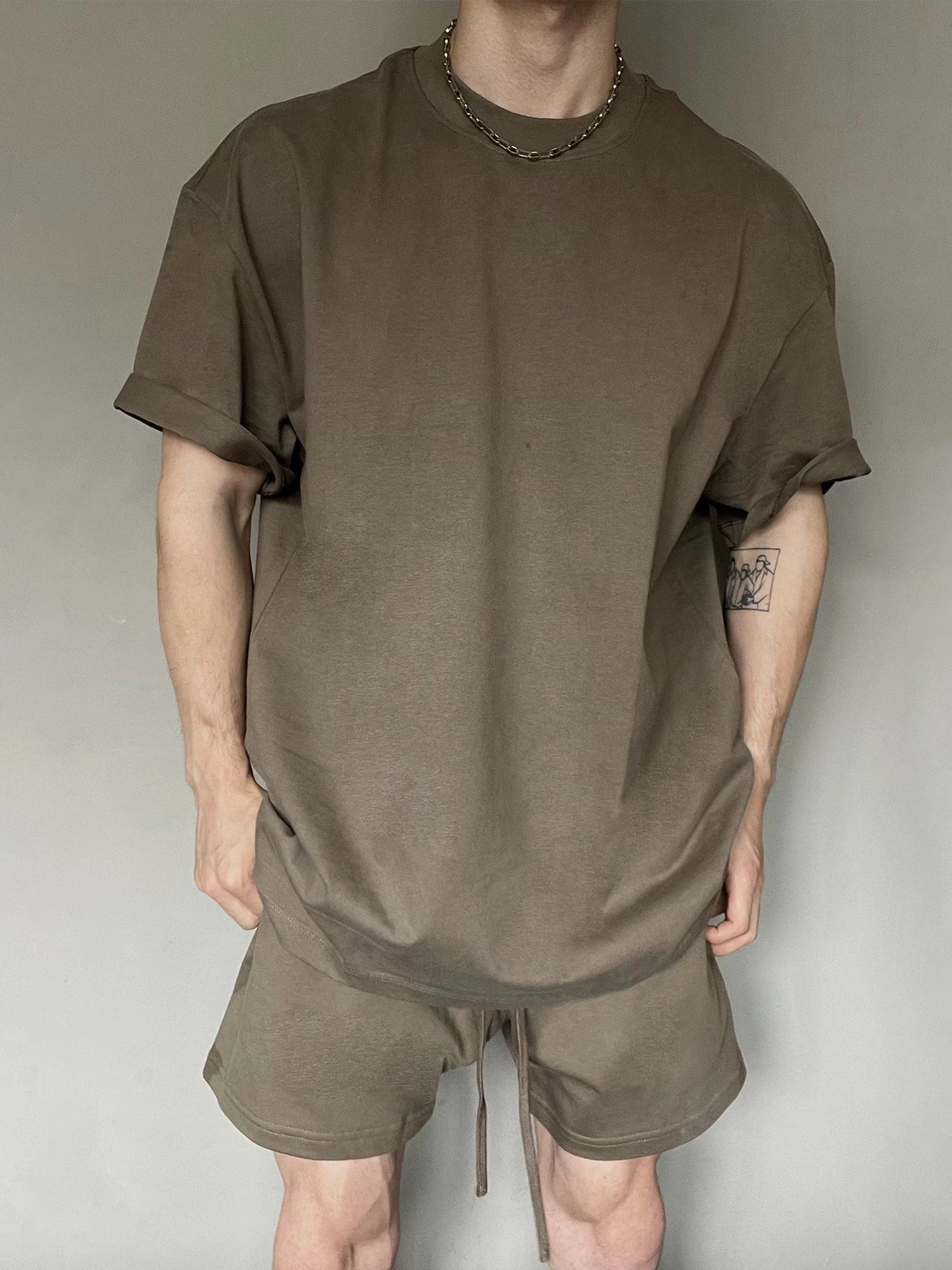 Men's Summer Shorts Sports and Leisure Short-sleeved T-shirt
