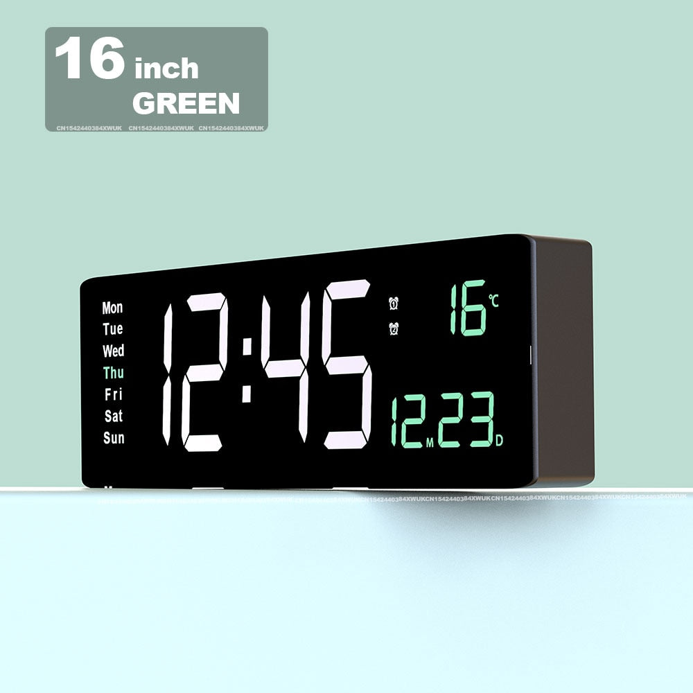 Digital Remote Control Wall Clock