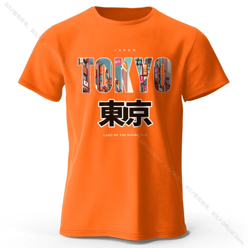 Tokyo Printed Fashion Forward 100% Cotton Ultra Soft Round Neck Short Sleeve T-Shirt