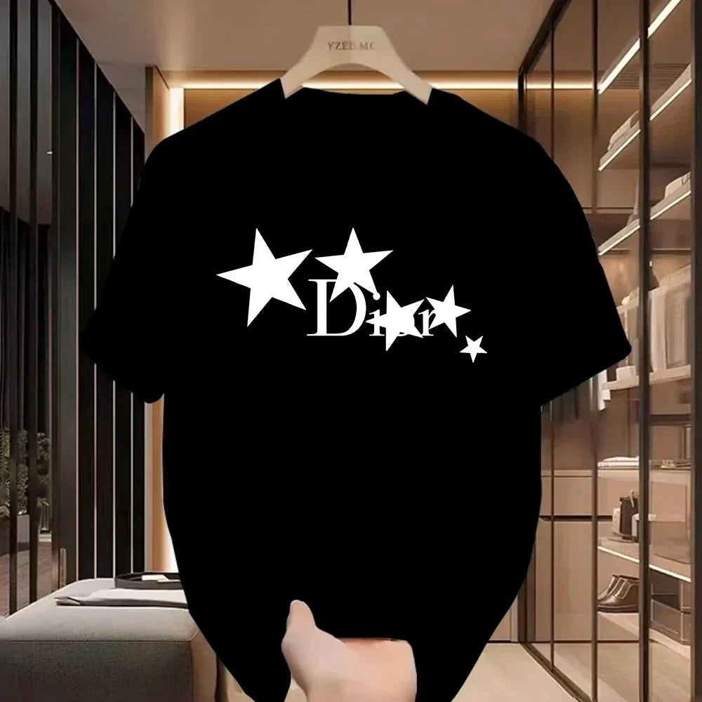 Women Casual T-Shirt Y2k Designer Ladies Luxury Vintage Trendy Pullover T Shirts