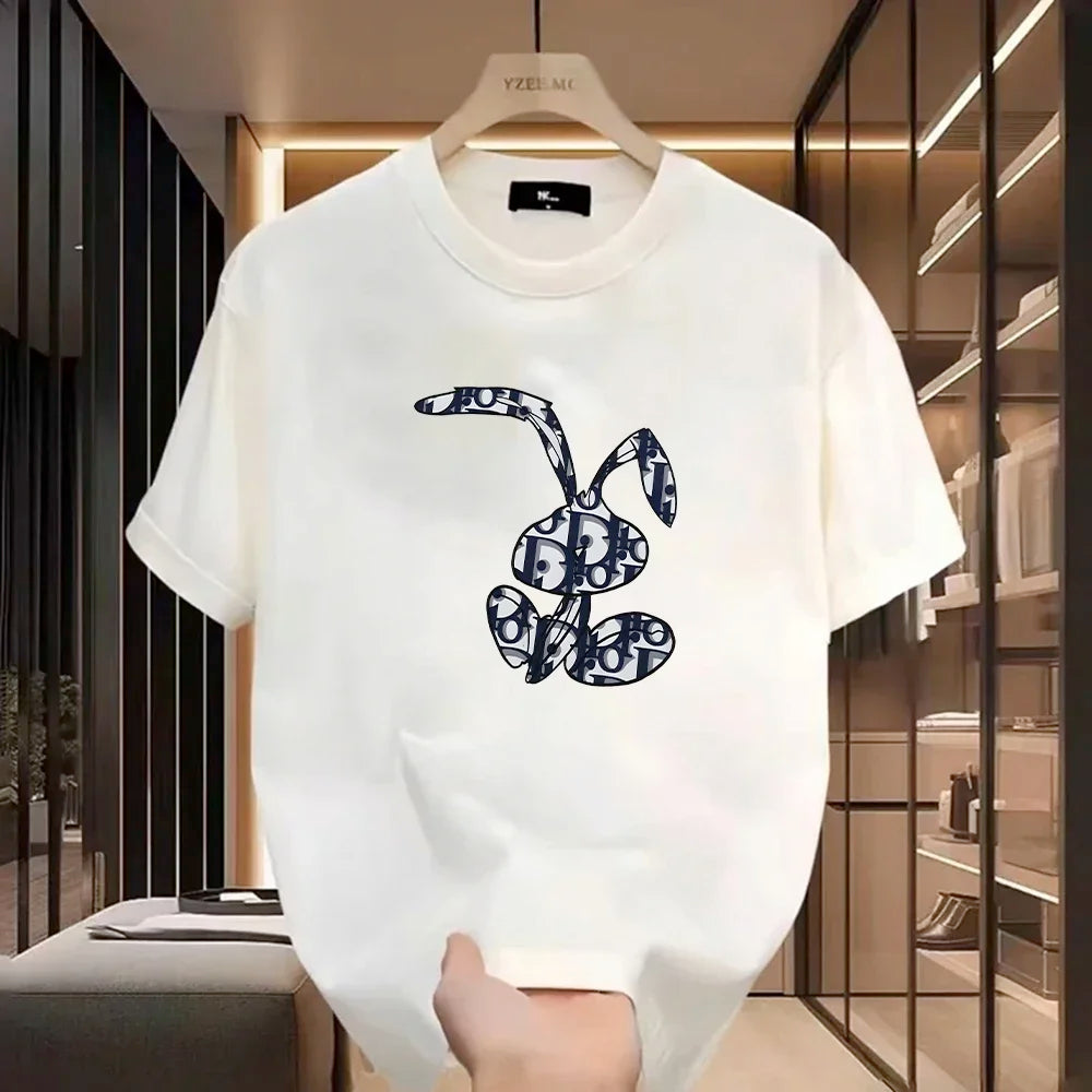 Women Casual T-Shirt Y2k Designer Ladies Luxury Vintage Trendy Pullover T Shirts