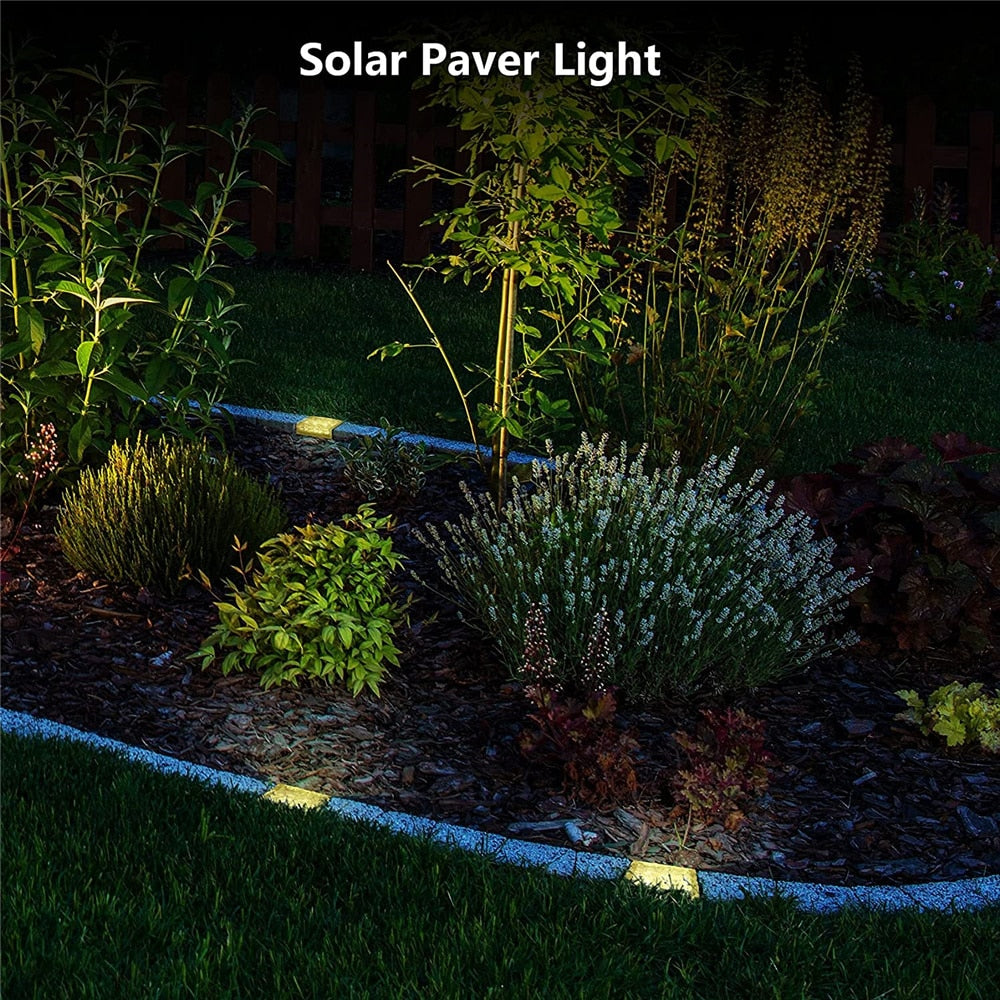 Solar Brick Ice Cube Light Waterproof LED Outdoor Path Decoration