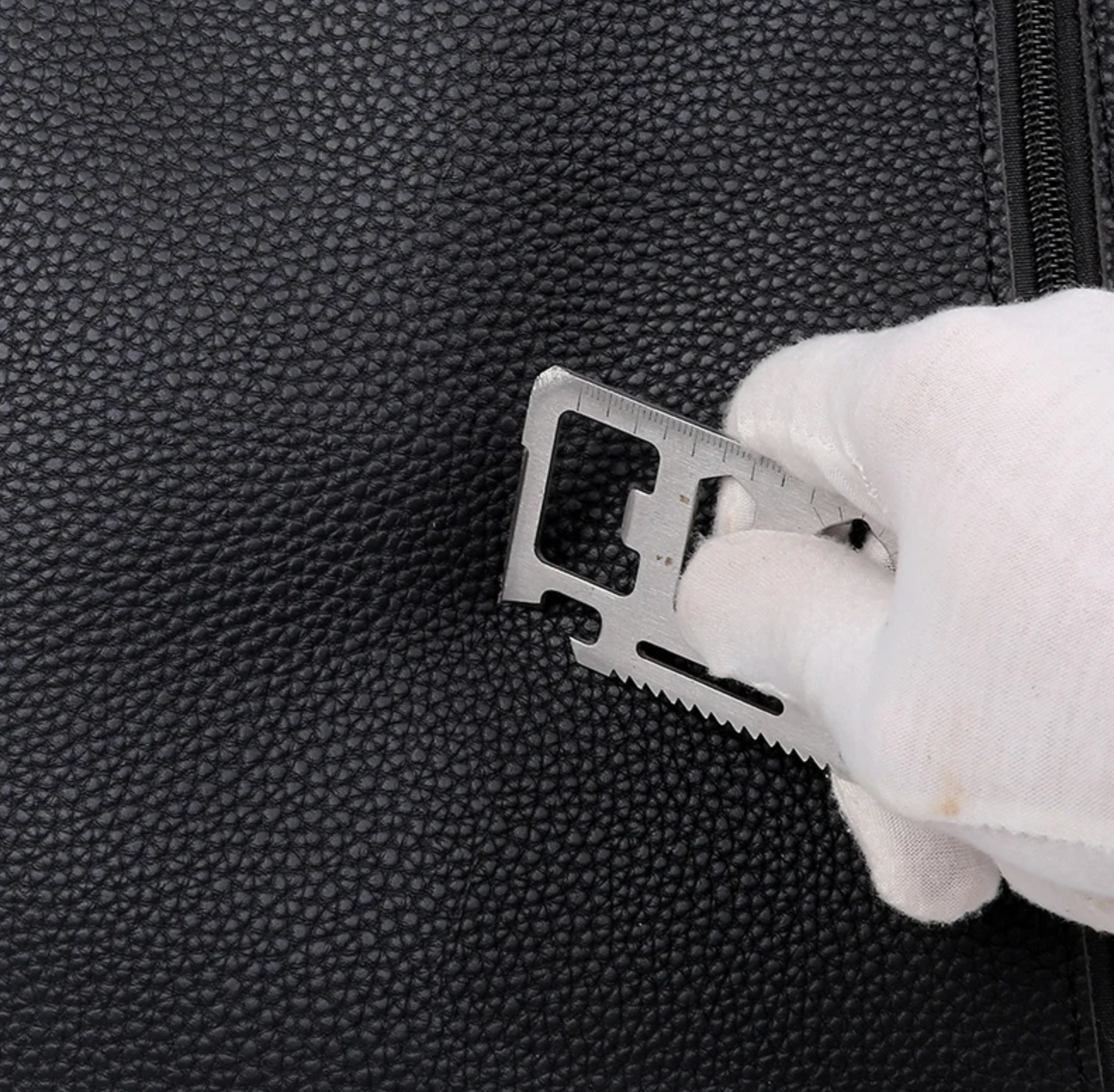Unisex Anti-theft Backpack | Black PU Leather