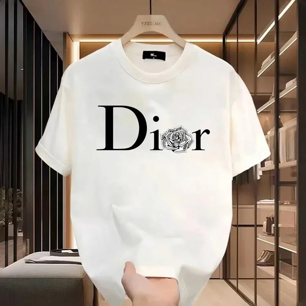 Women Casual T-Shirt Y2k Designer Ladies Luxury Vintage Trendy Pullover T Shirts
