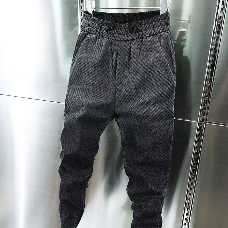 Black Stripe Skinny Harem Sweatpants