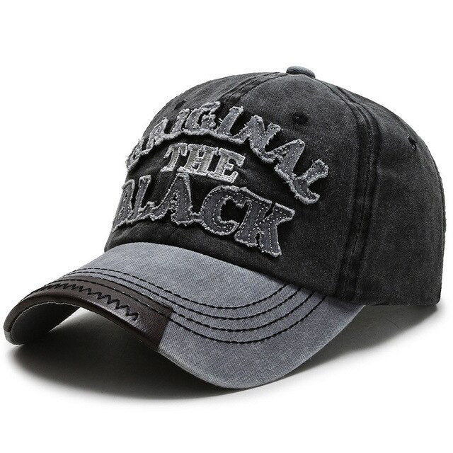 Original The Black | Unisex Retro Hat Letter Embroidery Baseball Cap