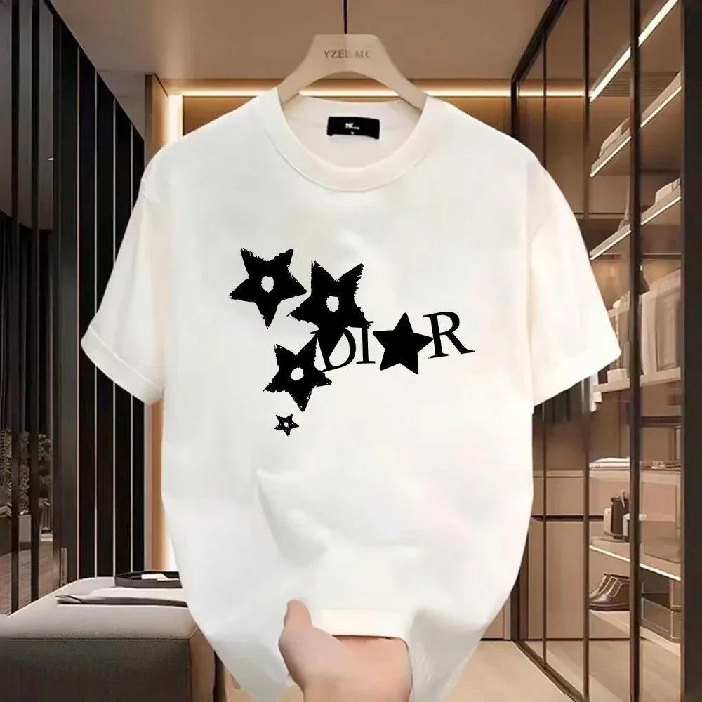 Women Casual T-Shirt Y2k Designer Ladies Luxury Vintage Trendy Pullover T Shirts