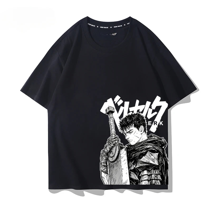 Warrior Japanese Anime Summer Men's T-shirt