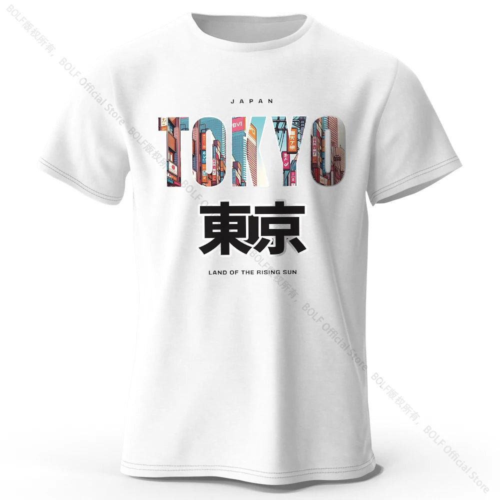 Tokyo Printed Fashion Forward 100% Cotton Ultra Soft Round Neck Short Sleeve T-Shirt