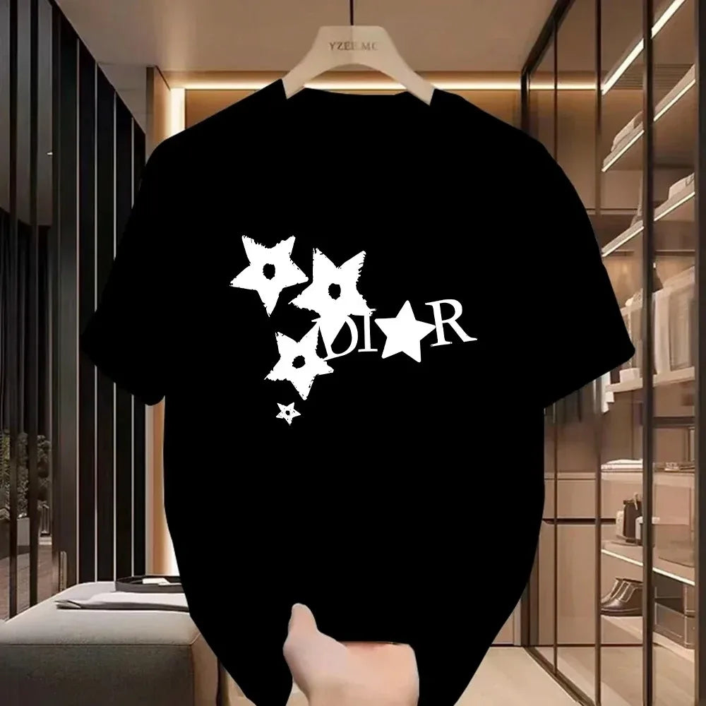 Women Casual T-Shirt Y2k Designer Ladies Luxury Vintage Trendy Pullover T Shirts