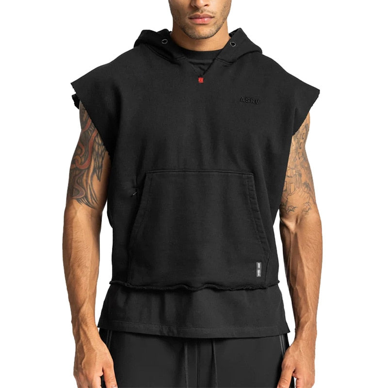 Sleeveless Hooded Tank Top Streetwear Hoodie