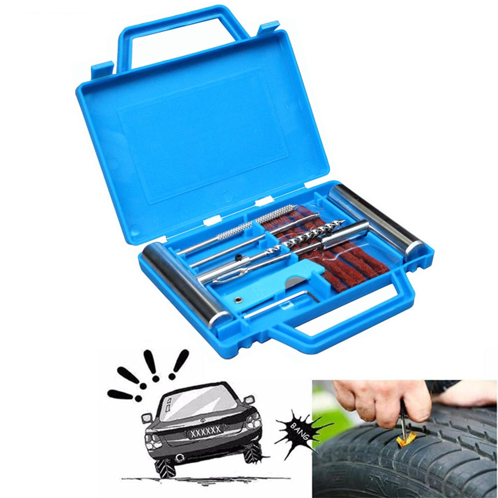 Auto Tire Repair Set | Puncture Repair Tools (Car/Van/Motorcycle/Bike)