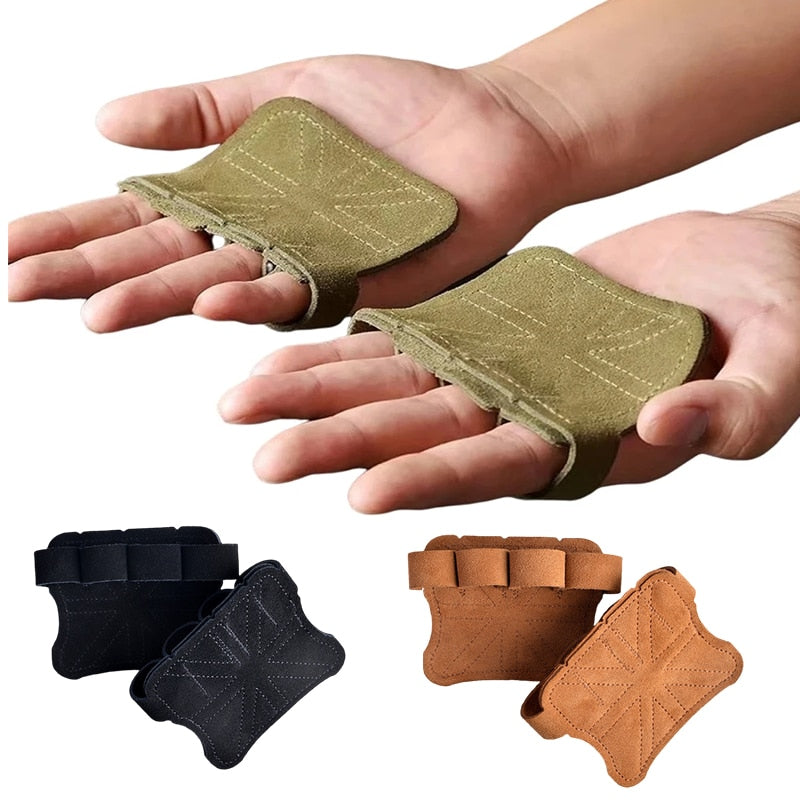 Unisex Training Palm Protection Leather Gloves