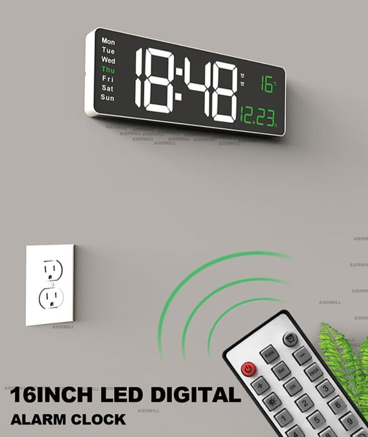 Digital Remote Control Wall Clock