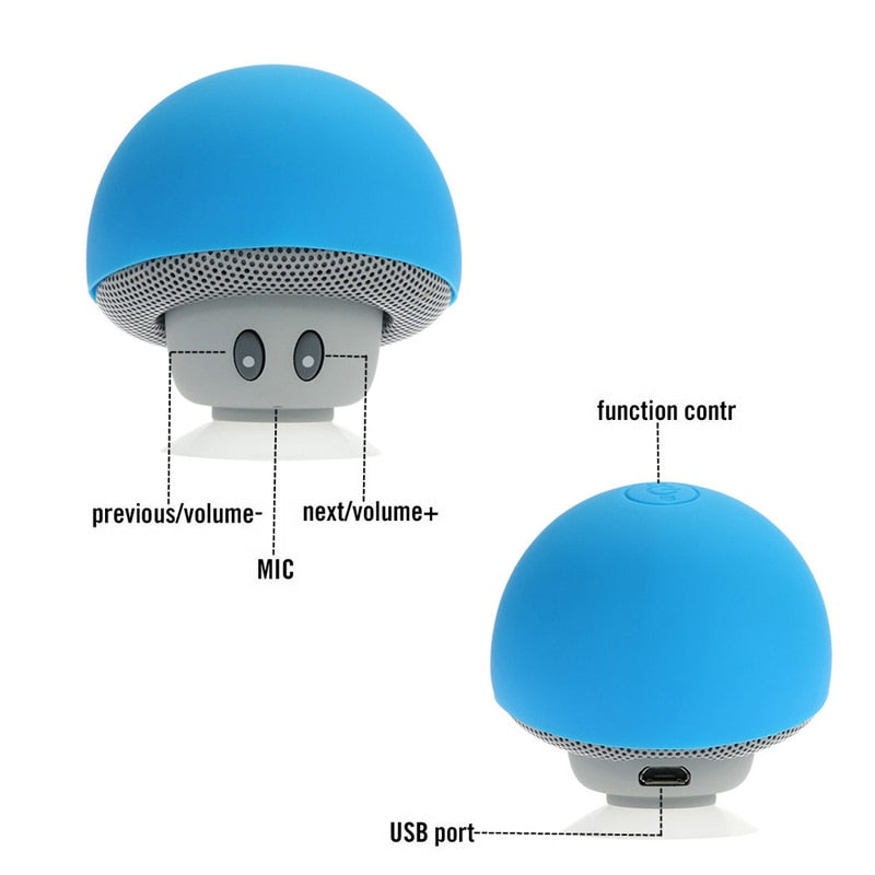 Mushroom Wireless Bluetooth Speaker Suction