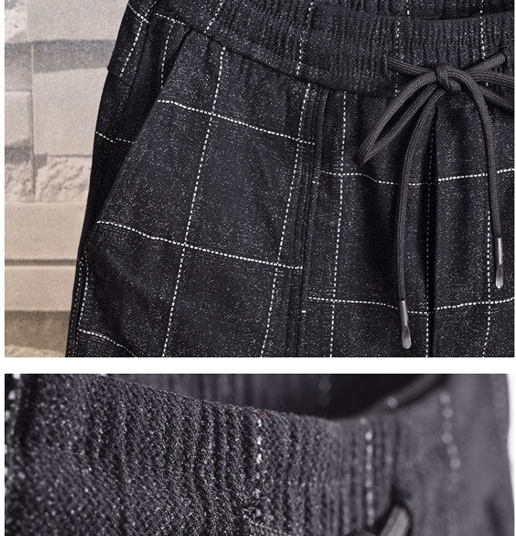 Men's Grid Plaid Pants | Trouser / Harem / Jogger / Sweatpant