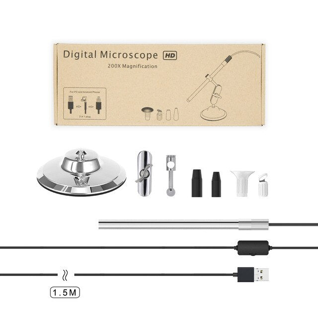 USB Digital Microscope + 3-in-1 Endoscope Camera