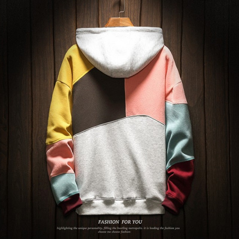 Colorblock Hoodie | Retro Pullover