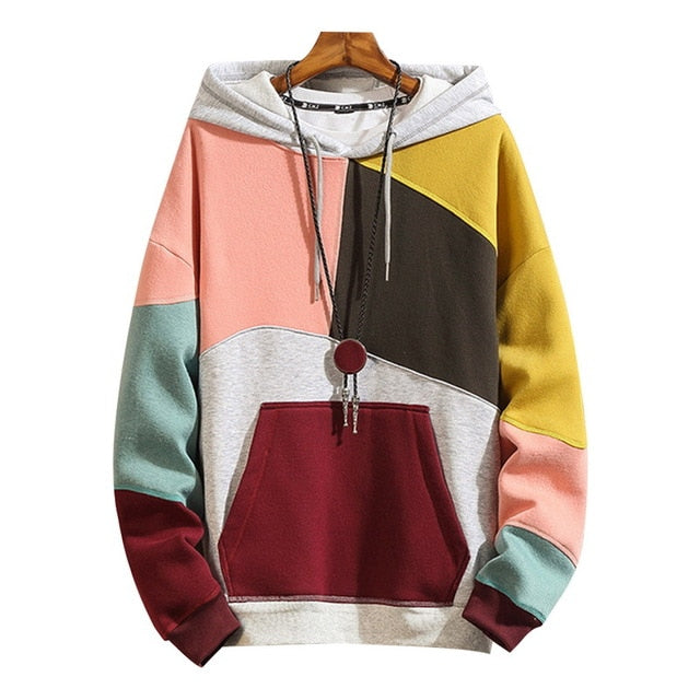 Colorblock Hoodie | Retro Pullover