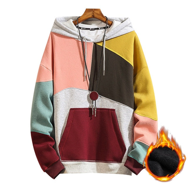 Colorblock Hoodie | Retro Pullover