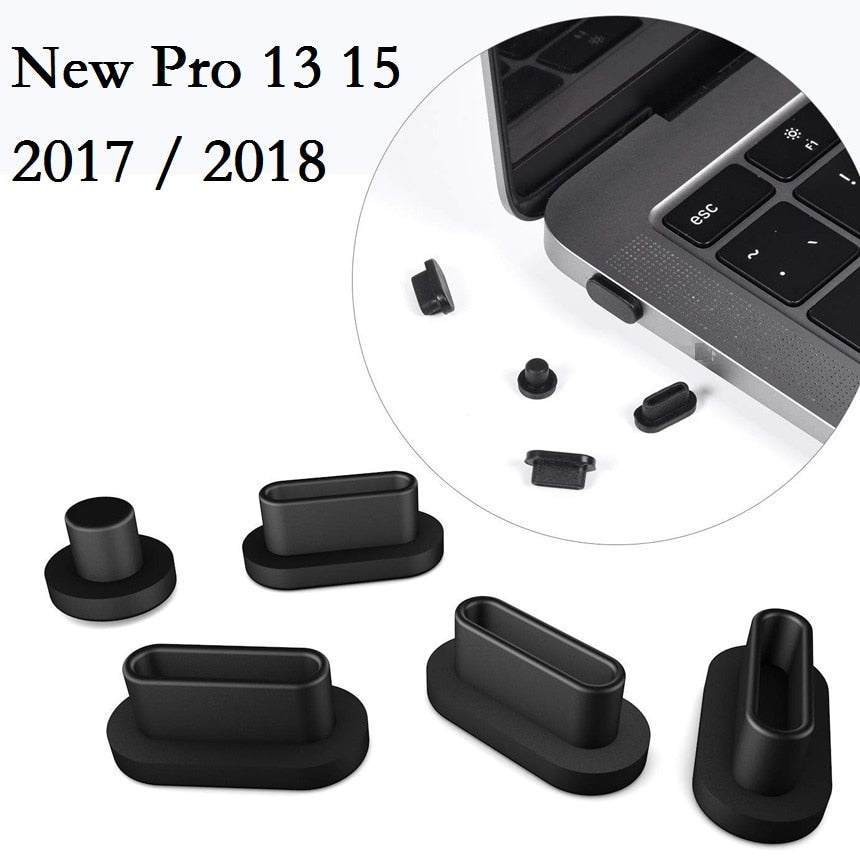 Macbook Pro Dust / Water Protector | Soft Silicon Macbook Pro 13 & 15  Dust Plug USB Ports 2 pcs